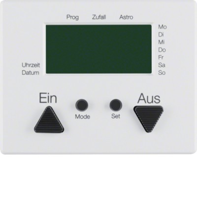 Таймер Berker с дисплеем и подключением датчика, пол.белизна, ARSYS (17380069)