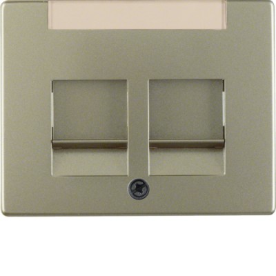 Накладка Berker для супортів під 2 модулі RJ12/RJ45, бронзовий лак, ARSYS (11829011)