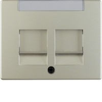 Накладка Berker для суппортов под 2 модуля RJ12/RJ45, стальной лак, ARSYS (11829004)