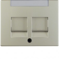 Накладка Berker для супортів під 2 модулі RJ12/RJ45, сталевий лак, ARSYS (11829004)