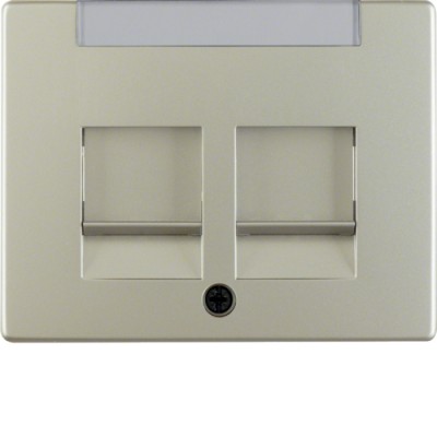 Накладка Berker для супортів під 2 модулі RJ12/RJ45, сталевий лак, ARSYS (11829004)