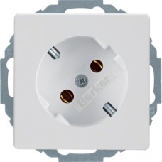 Розетка Berker с з/к с наклоном на 45град., 16А/250В, пол.белизна, Q.х (47276089)