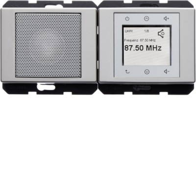 Radio Touch Berker з Спікером, сталевий лак, ARSYS (28800004)