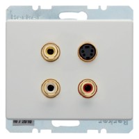 Мультимедійна розетка Berker: тюльпан/S-відео, підлогу.білизна, ARSYS (3315320069)