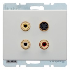 Мультимедійна розетка Berker: тюльпан/S-відео, підлогу.білизна, ARSYS (3315320069)