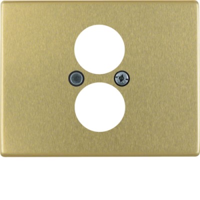Накладка Berker д/розеток для гучномовців, 1/2-отвори, золото, ARSYS (11840002)