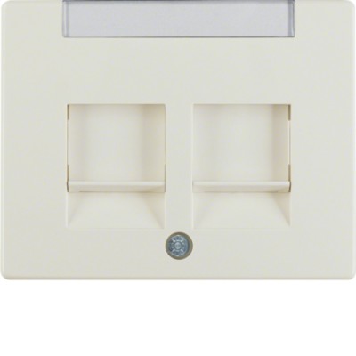 Накладка Berker для супортів під 2 модулі RJ12/RJ45, біла, ARSYS (11820002)