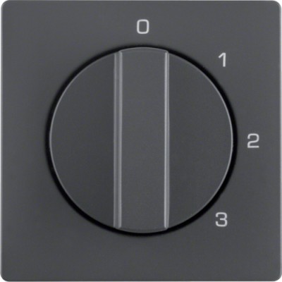 Центр.панель Berker для 3-уровн.выключателя 0-1-2-3, антрацит, Q.х (10966086)