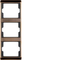 Рамка Berker 3Х вертикальная, медь, ARSYS COPPER MED (13330007)