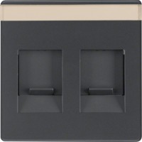 Накладка Berker для супортів під два модуля RJ12/RJ45, антрацит, Q. х (11816086)