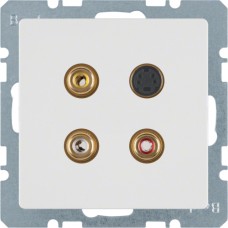 Мультимедійна розетка Berker: тюльпан/S-відео, підлогу.білизна, Q. х (3315326089)