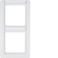 Рамка Berker 2Х вертикальна з полем для напису, підлогу.білизна, Q. 1 (10126019)