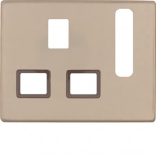 Панель Berker к розетке UK-стандарта с выключателем Arsys бронзовый лак (3313070001)