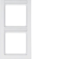 Рамка Berker 2Х вертикальна з полем для напису, підлогу.білизна, Q. 3 (10526099)