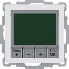 Термостат Hager цифровой с таймером, с дисплеем, 8а/250В, пол.белизна, Q.х (20446089)