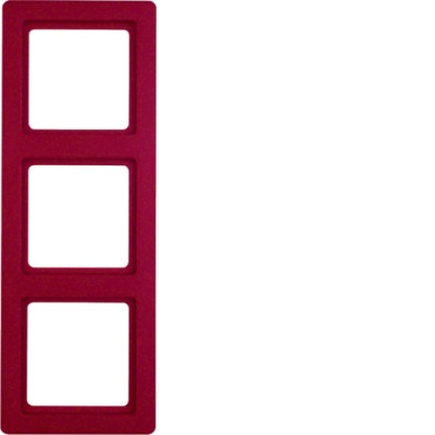 Рамка Berker 3Х красная, Q.1 (10136062)