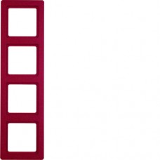 Рамка Berker 4Х красная, Q.1 (10146062)