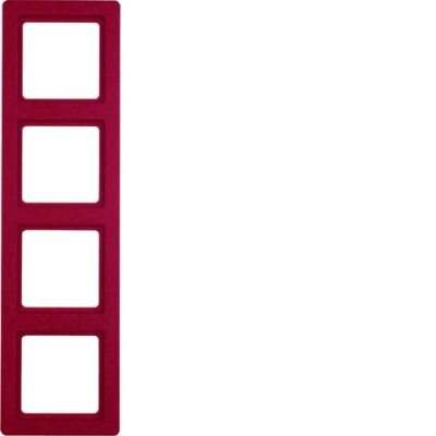Рамка Berker 4Х красная, Q.1 (10146062)