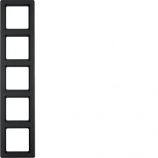 Рамка Berker 5Х антрацит, Q. 1 (10156086)