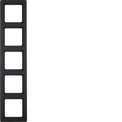 Рамка Berker 5Х антрацит, Q. 1 (10156086)