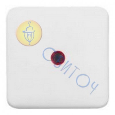 13009806 Клавіша 1Х з черв.лінзою біла REGINA