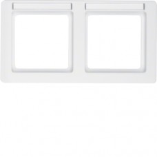 Рамка Berker 2Х вертикальная с полем для надписи, пол.белизна, Q.1 (10226019)