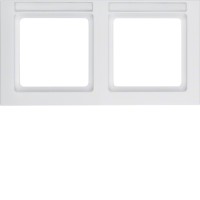 Рамка Berker 2Х вертикальна з полем для напису, підлогу.білизна, Q. 3 (10226099)