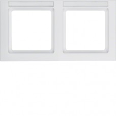 Рамка Berker 2Х вертикальная с полем для надписи, пол.белизна, Q.3 (10226099)