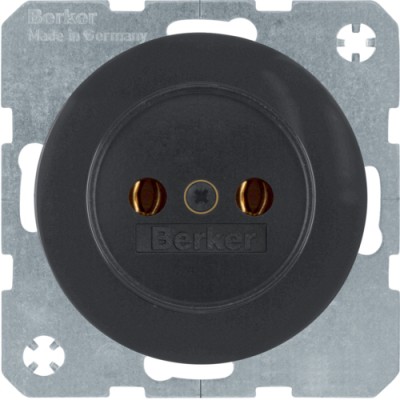 Розетка Berker без з/к, 16А/250В, черная, R.x (6167032045)