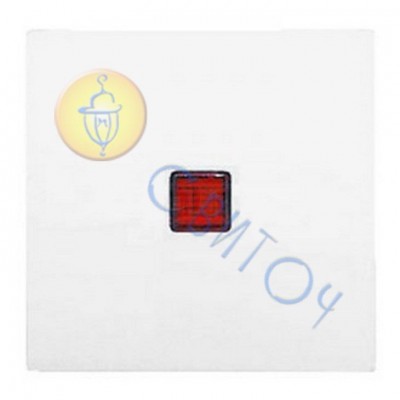 22009102 Клавіша 1Х з черв.лінзою біла FIORENA