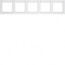 Рамка Berker 5Х вертикальна з полем для напису, підлогу.білизна, Q. 1 (10256019)