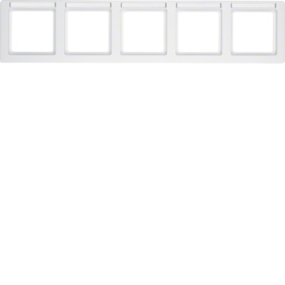 Рамка Berker 5Х вертикальна з полем для напису, підлогу.білизна, Q. 1 (10256019)