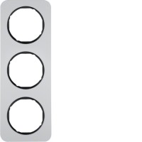 Рамка Berker 3Х алюміній/чорний, R. 1 (10132184)