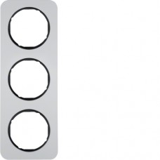 Рамка Berker 3Х алюминий/черный, R.1 (10132184)