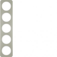 Рамка Berker 5Х нержавіюча сталь/підлога.білизна, R. 1 (10152114)