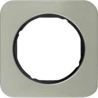 Рамка Berker 1Х нержавеющая сталь/черный, R.1 (10112104)