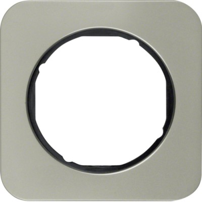 Рамка Berker 1Х нержавіюча сталь/чорний, R. 1 (10112104)