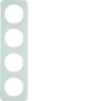 Рамка Berker 4Х скло/підлога.білизна, R. 1 (10142109)