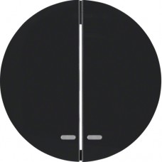 Клавиша Berker 2Х с линзой, черные, R.x (16272045)