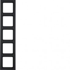Рамка Berker 5Х антрацит, Q. 3 (10156096)