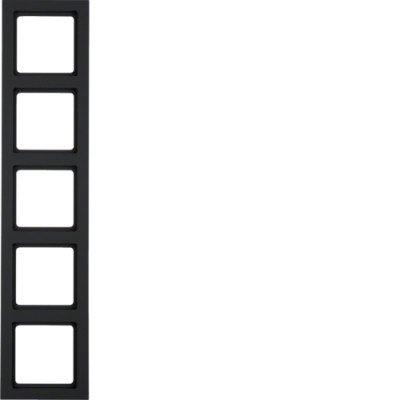 Рамка Berker 5Х антрацит, Q. 3 (10156096)