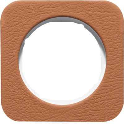 Рамка Berker 1Х коричневый/пол.белизна, кожа, R.1 (10112369)