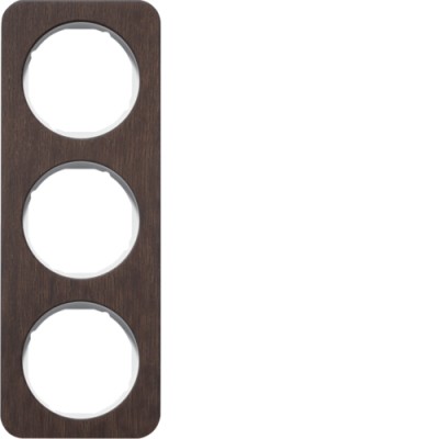 Рамка Berker 3Х дуб/пол.белизна, дерево, R.1 (10132359)