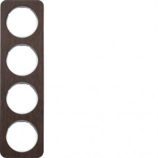 Рамка Berker 4Х дуб/пол.белизна, дерево, R.1 (10142359)