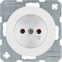 Розетка Berker без з/к, 16А/250В, пол.белизна, R.x (6167032089)
