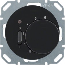 Регулятор температуры помещения Berker, 10А/250В, черный, R.x (20302045)