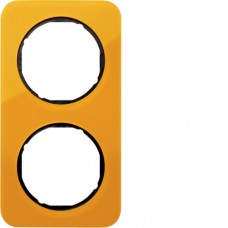 Рамка Berker 2Х помаранчевий прозорий/чорний, акрил, R. 1 (10122334)