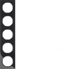 Рамка Berker 5Х пластик/чорний, R. 3 (10152245)