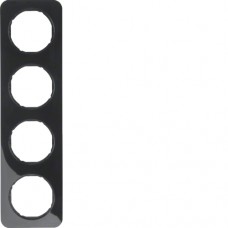 Рамка Berker 4Х пластик/чорний, R. 1 (10142145)