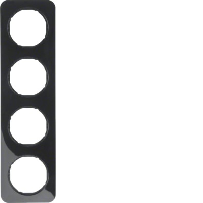 Рамка Berker 4Х пластик/чорний, R. 1 (10142145)